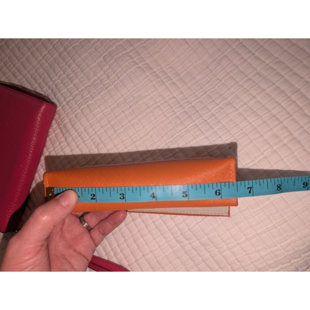 Tory Burch Authentic Eyeglasses Case Sunglasses Slim Magnetic Case Logo Orange - Picture 5 of 5